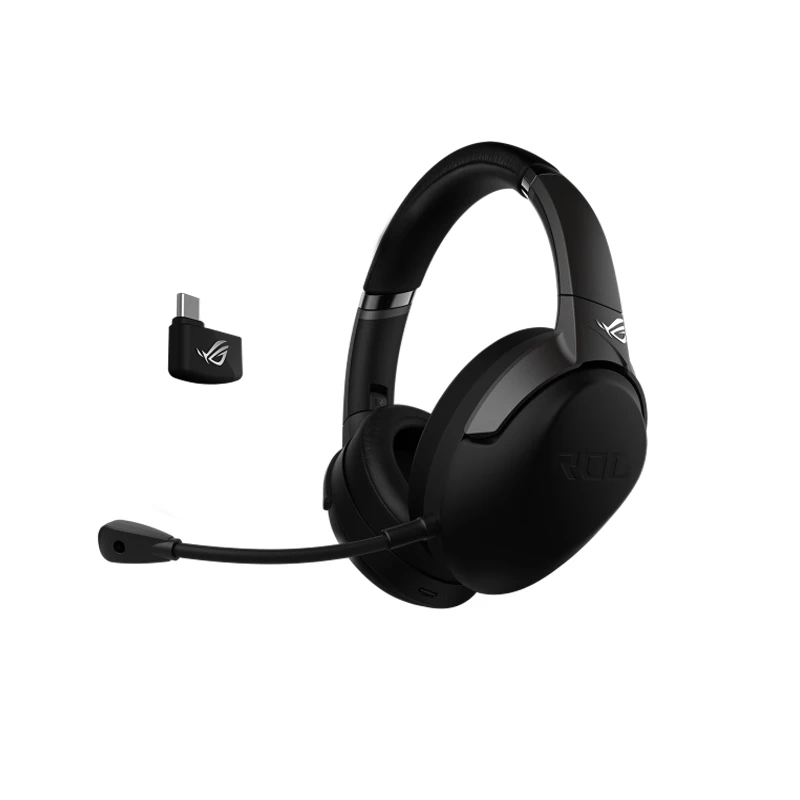 

ROG STRIX Go 2,4 USB-C 2,4 GHz Беспроводная игровая гарнитура с AI внешним звукам гарнитуру микрофон и низким уровнем задержки производительность для ПК