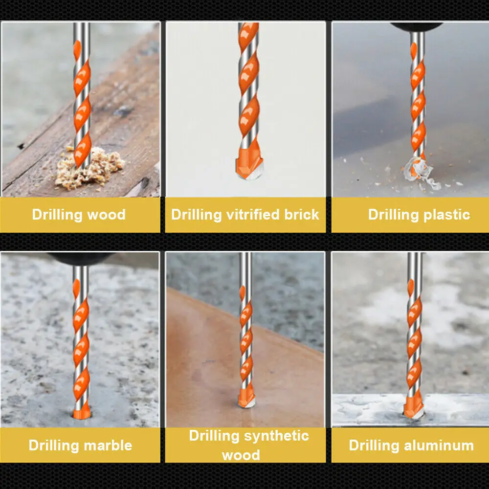 

10x Triangle drill bit Multifunctional twist drill head triangle drill Hand Tool