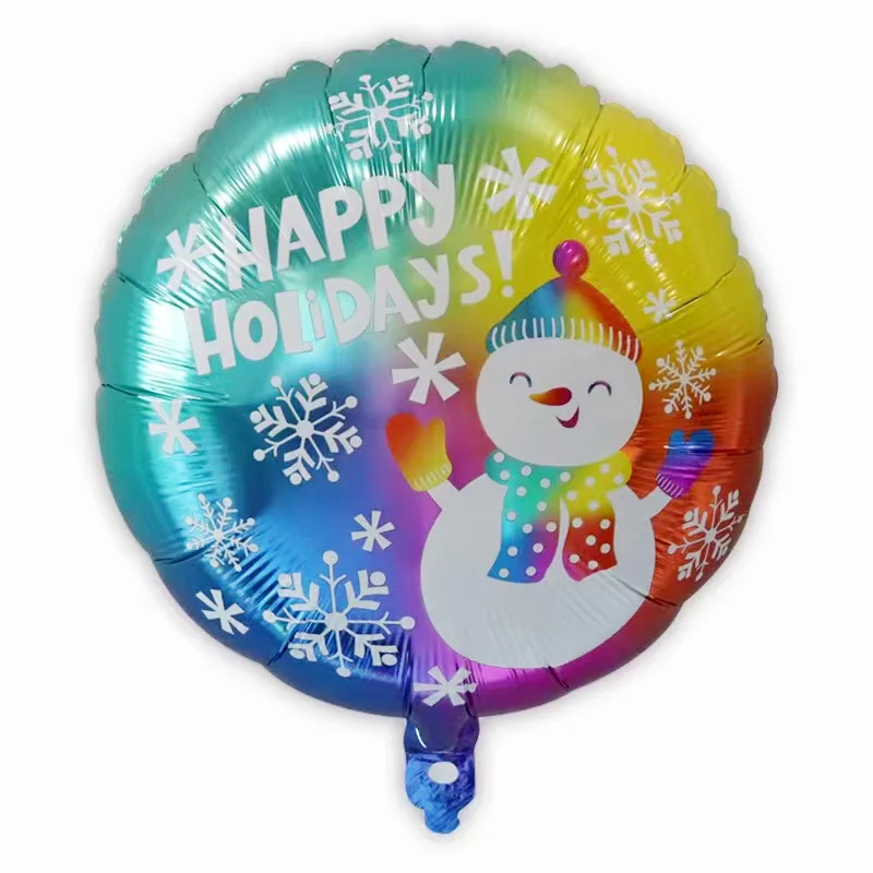 Рождественский воздушный шар с алюминиевой волной гелием Рождество снеговик Дед