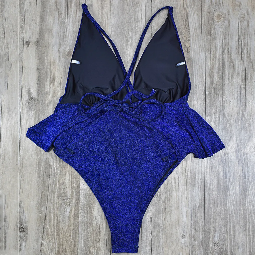 Летний сексуальный купальник из двух частей с оборками новинка 2020 женские