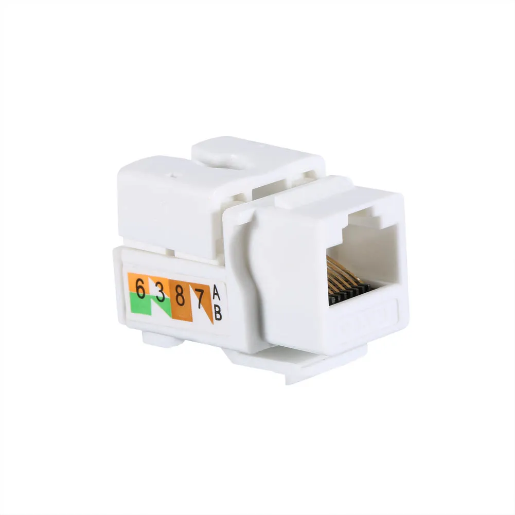 50 шт. Универсальный Cat6 RJ45 Keystone Jack Дырокол стенд Ethernet модуль муфта AS99|Компьютерные