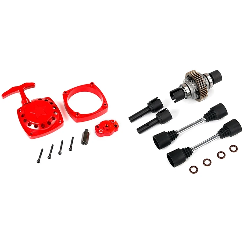 

For 1/5 Rc Car Differential Set With ​CNC Easy To Start Puller With Starter Dial