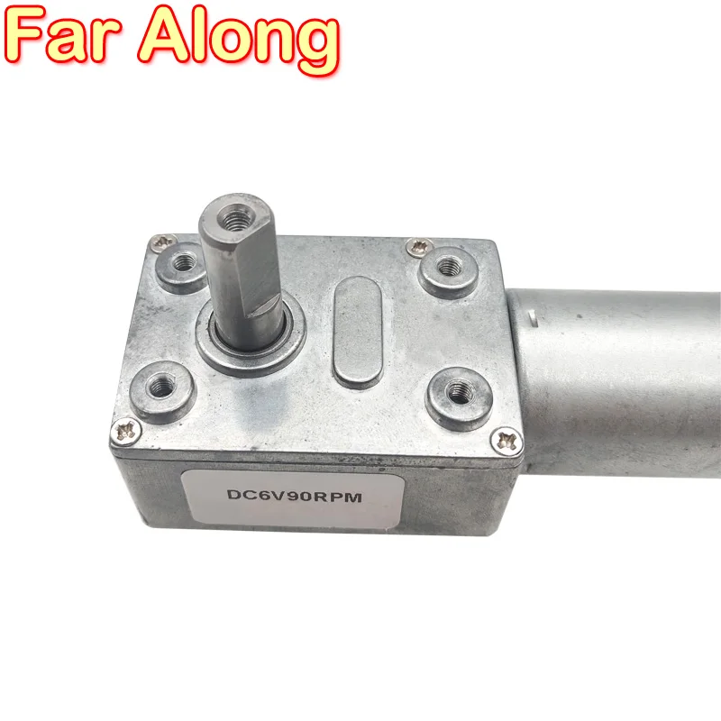 6V 12V 24V DC Worm Gear Motor Shaft Diameter 8MM Speed 6-150RPM Reversible Adjustable Metal With Power-off Self-lock - купить по