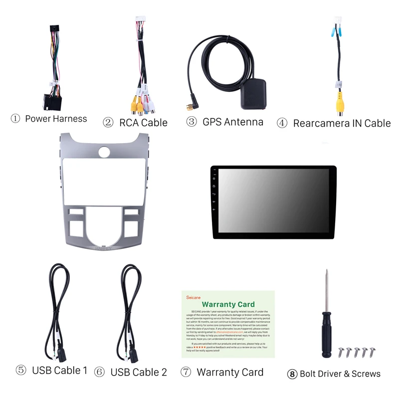 

Harfey Android 10.0 9inch 2DIN Car GPS Stereo Radio Quad-core car Multimedia Player for 2008 2009 2010 2011 2012 KIA Forte(AT)