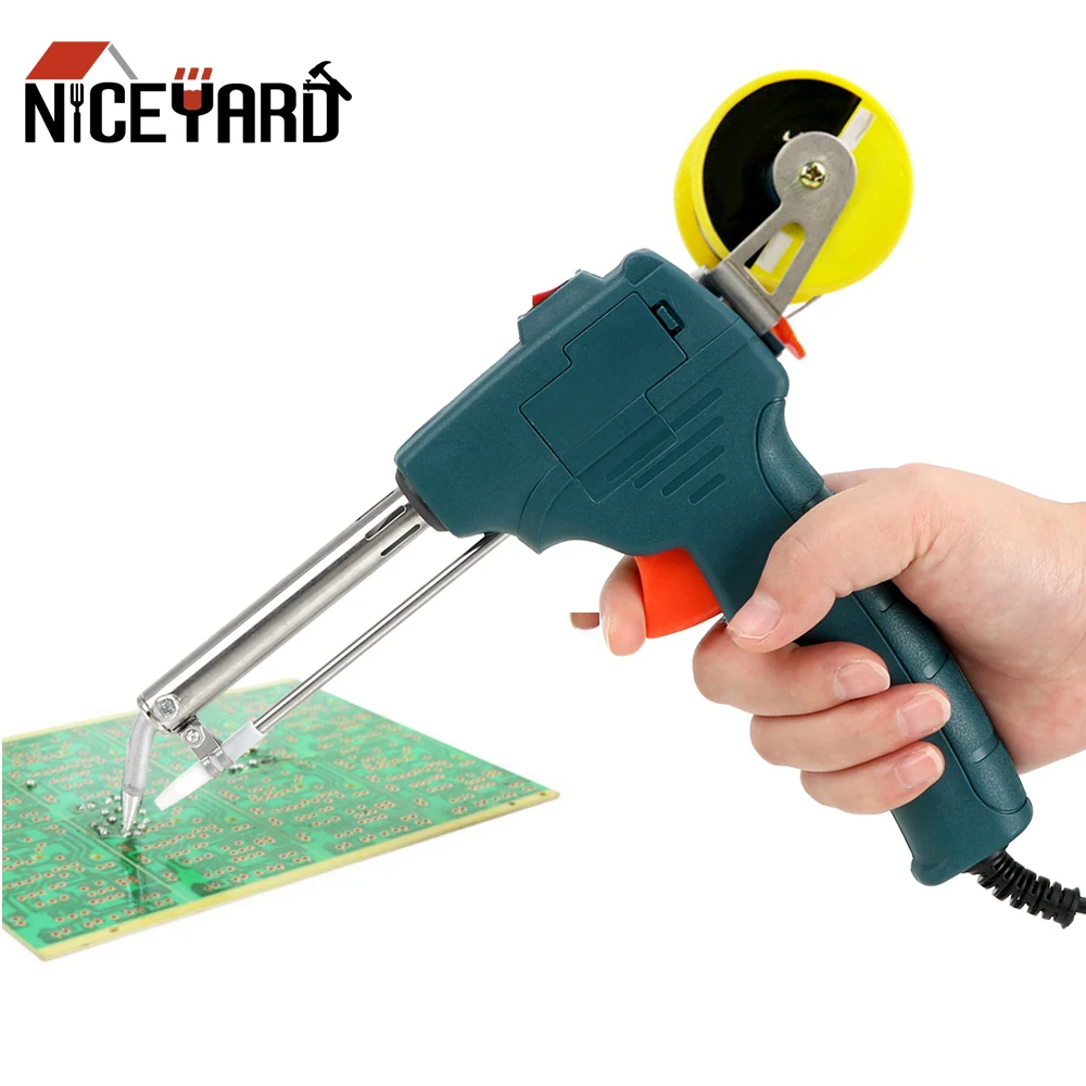

NICEYARD 60W Automatic Send Tin Gun Handheld Electric Soldering Iron Tin Soldering Iron 110V/220V EU/US Plug Pump Welding Tool