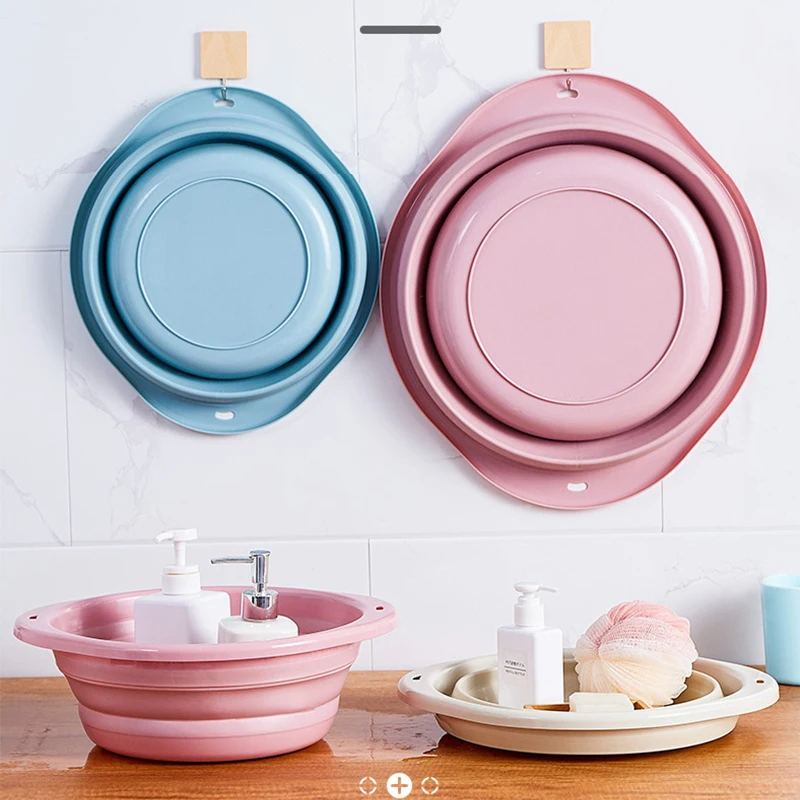 Пластиковые вертикальные портативные раковины 3 размера Складная Ванна для