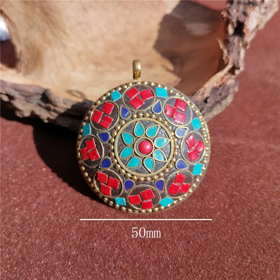 Ручная работа этнический тибетский Будда Кулон Mala буддистская мантра знак Йога