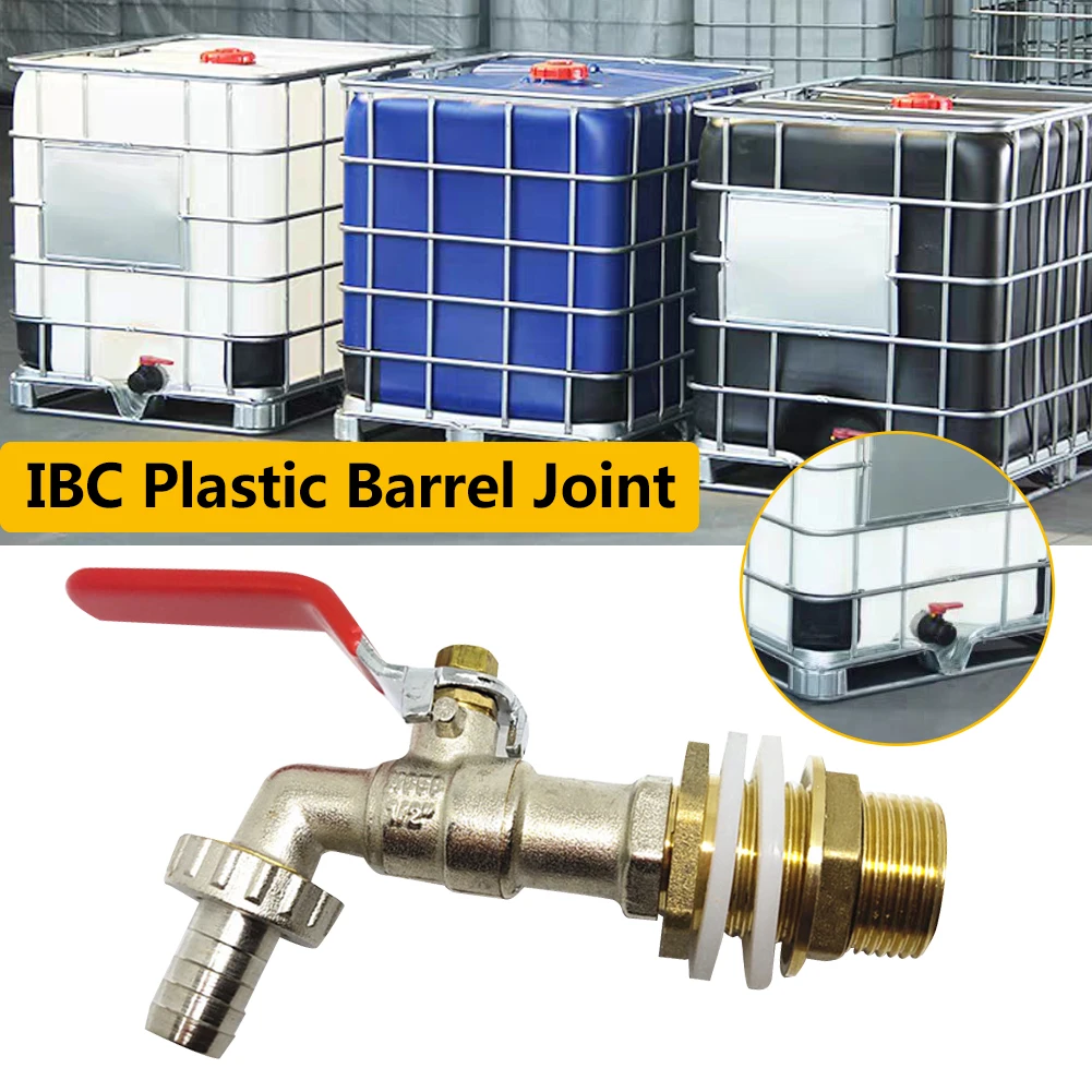 

IBC Tank Tap Adapter 1/2" Coarse Thread Connector Replacement Valve Fitting Parts Brass
