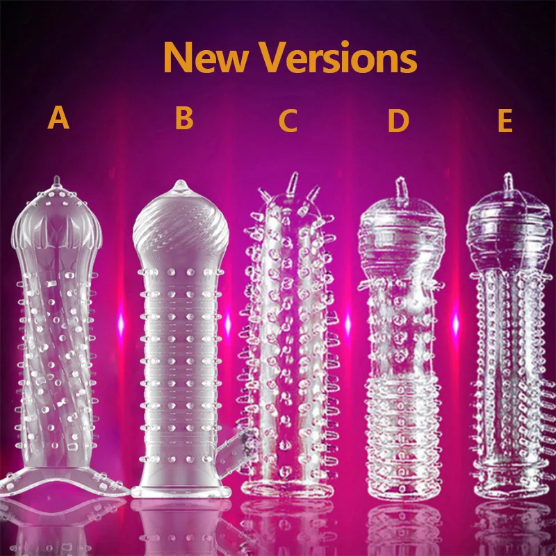 5 типов силиконовой многоразовые презервативы для мужчин Временная задержка