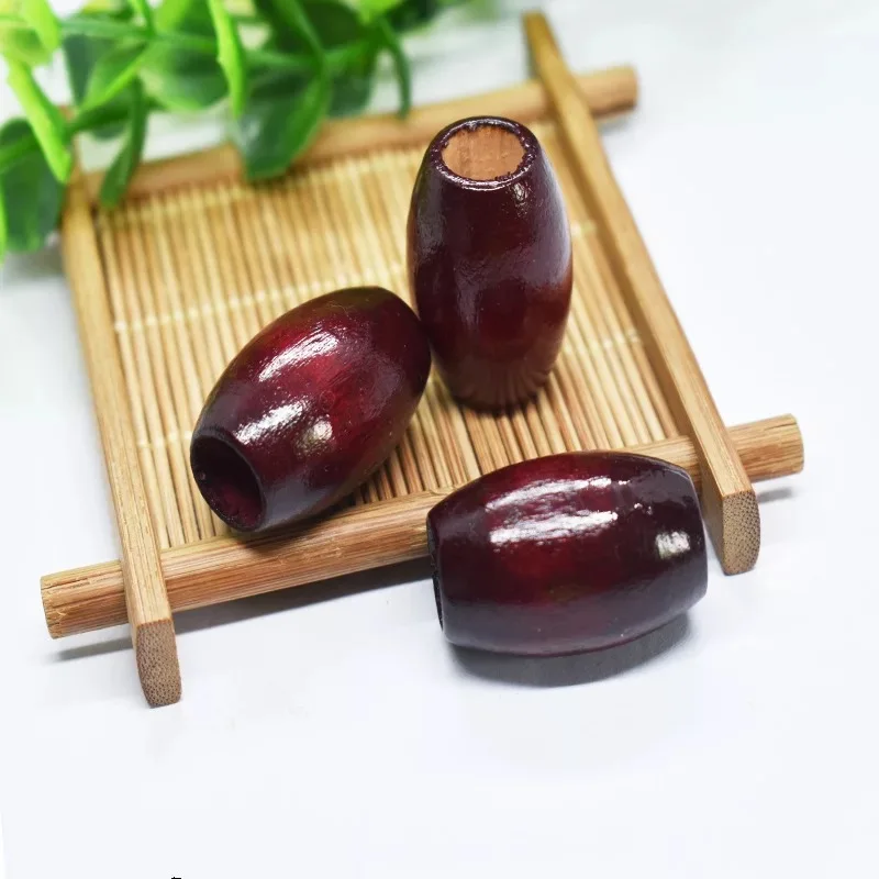 Деревянные бусины 30*20 мм овальные деревянные подвески лакированные поделки