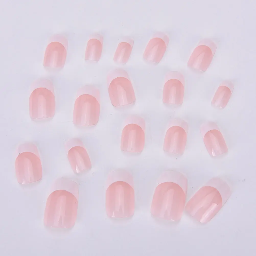 24 шт./компл. 3D модный стиль Маникюр Французский натуральный пластик искусство