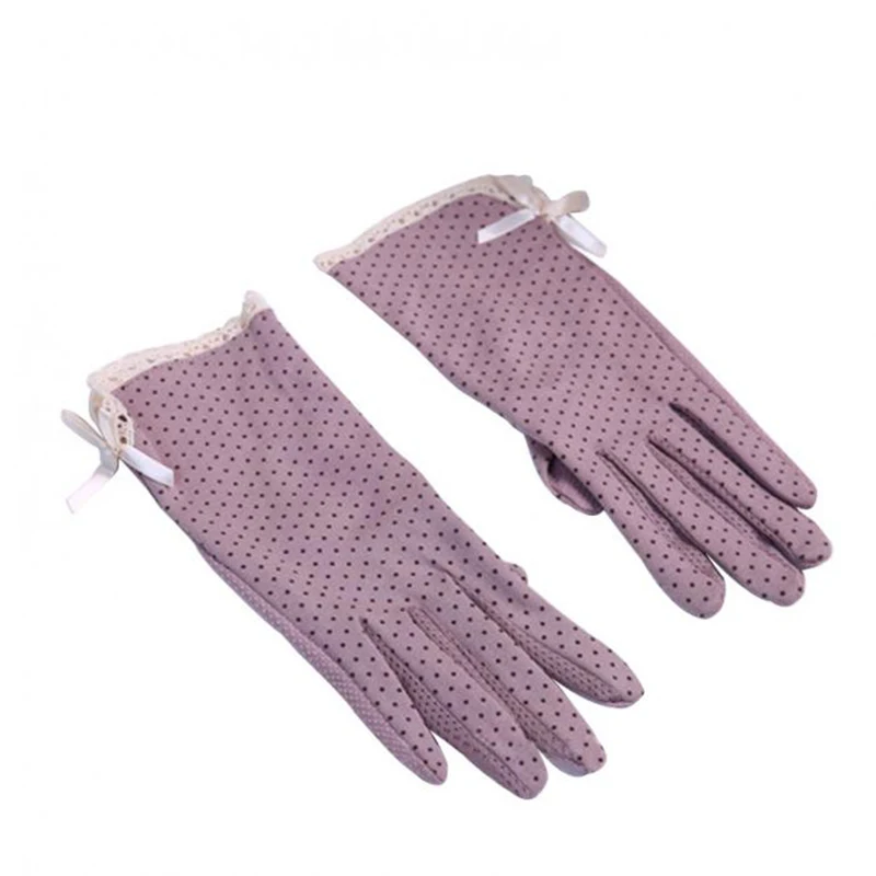 Новинка 1 пара Женские водительские противоскользящие хлопковые перчатки для