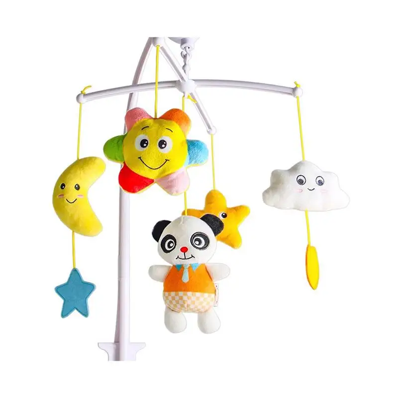 

Baby Bed Bell Toy Mobile Hanging Bed Bell Rotating Crib Baby Carriage Plush Hanging Rattle 0-12 Months Newborn Educational Toys