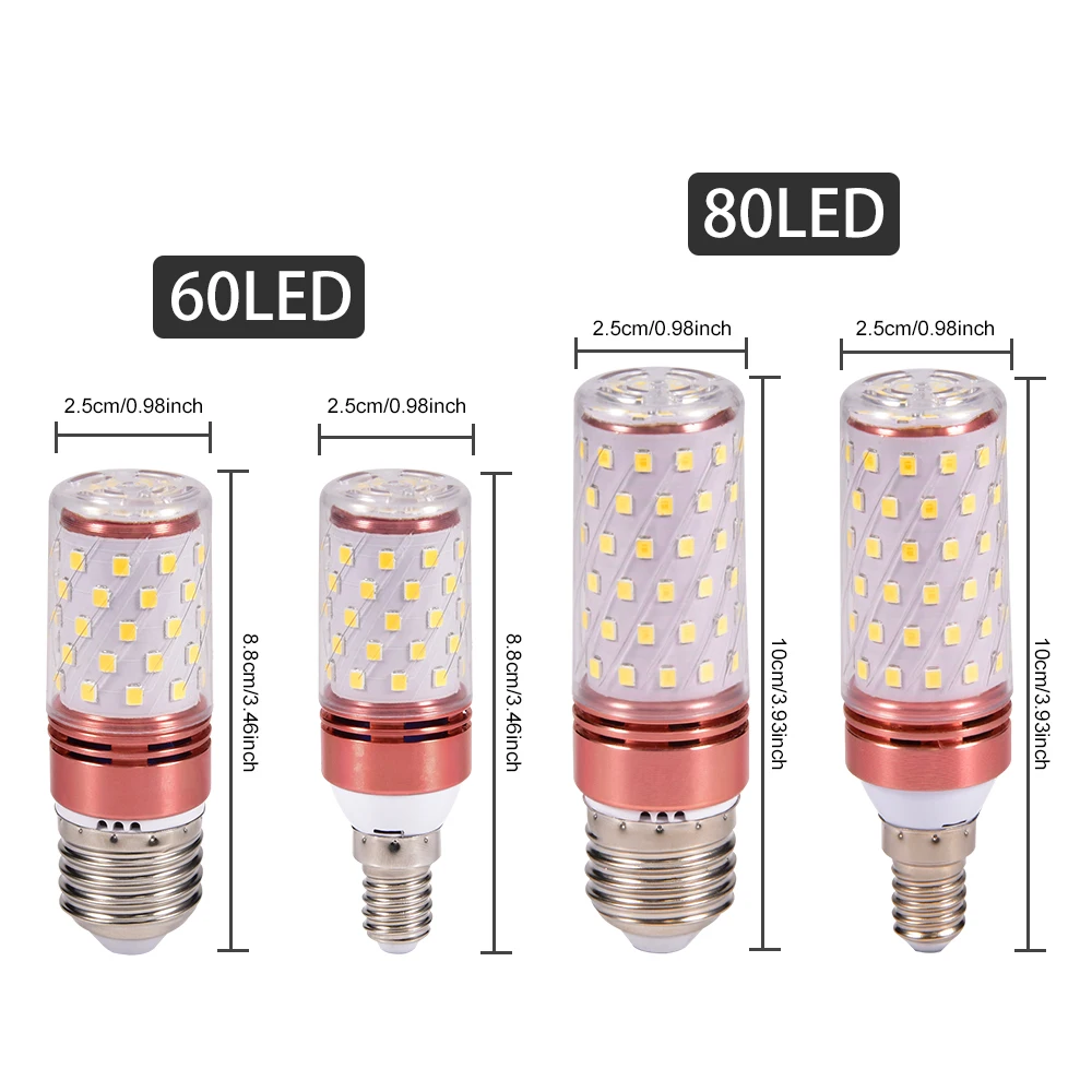 

E27 E14 9W 12W SMD2835 Led Candle Bulb Corn Chandelier Light Save Energy Warm White/ White /Three-color Change LED Corn Lamp E2