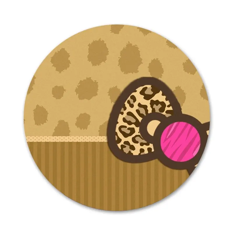 58 мм Красочные значки с леопардовым принтом украшения броши металлические для