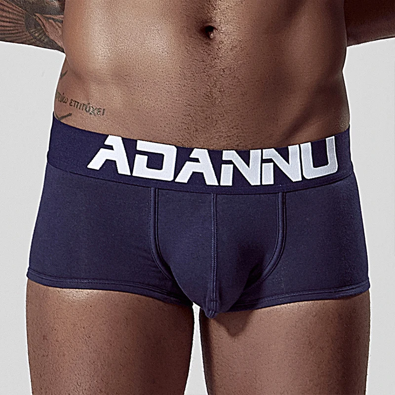CMENIN Men Underwear Boxer Men's Boxers Male Panties Boxers Breathable Underpants Solid Shorts Cueca Comfortable Homme AD125 - Цвет: AD125-Navyblue
