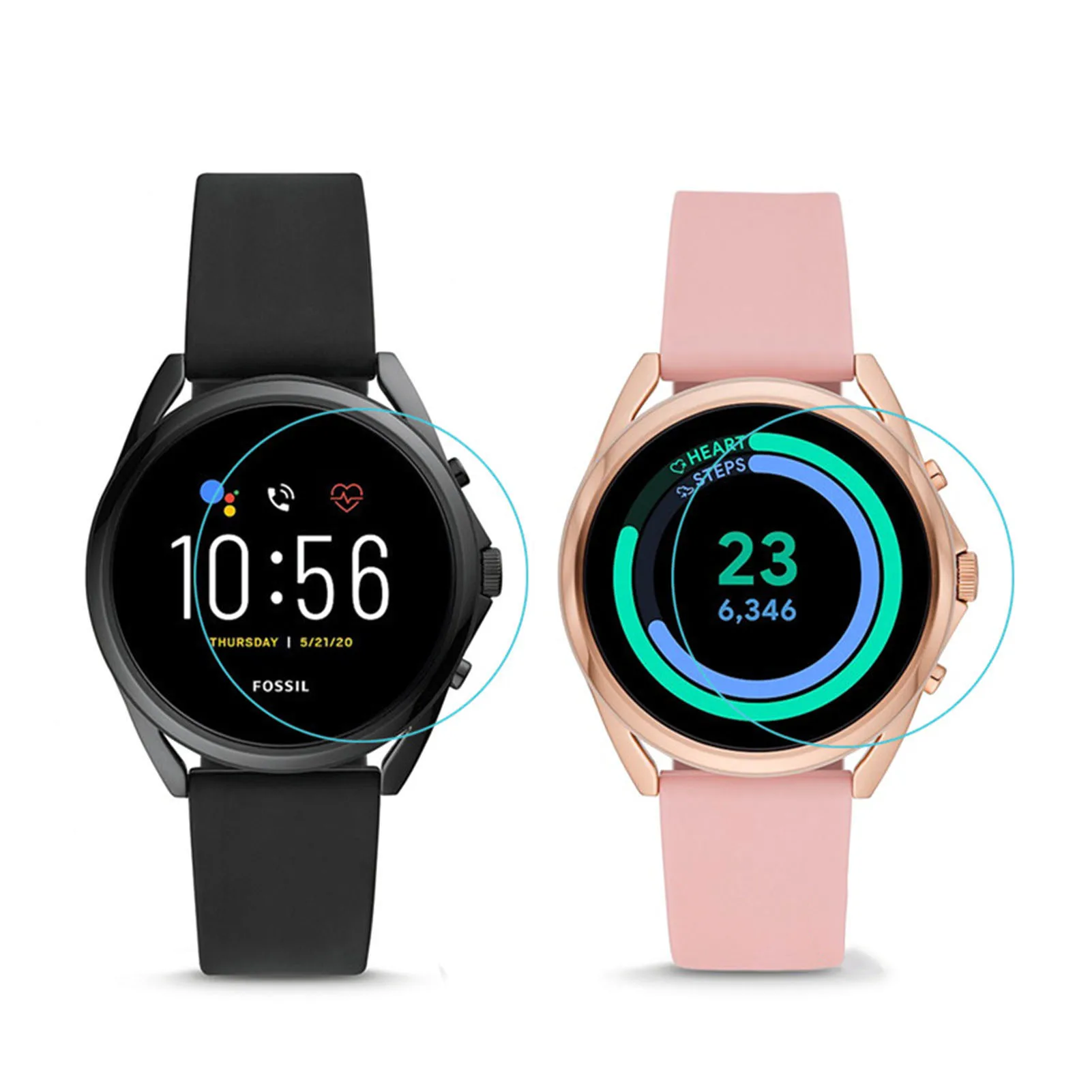 

3pcs High-definition Tempered Film Transparent Smart Watch Protective Film Anti-scratch Suitable For Fossil Gen 5LTE