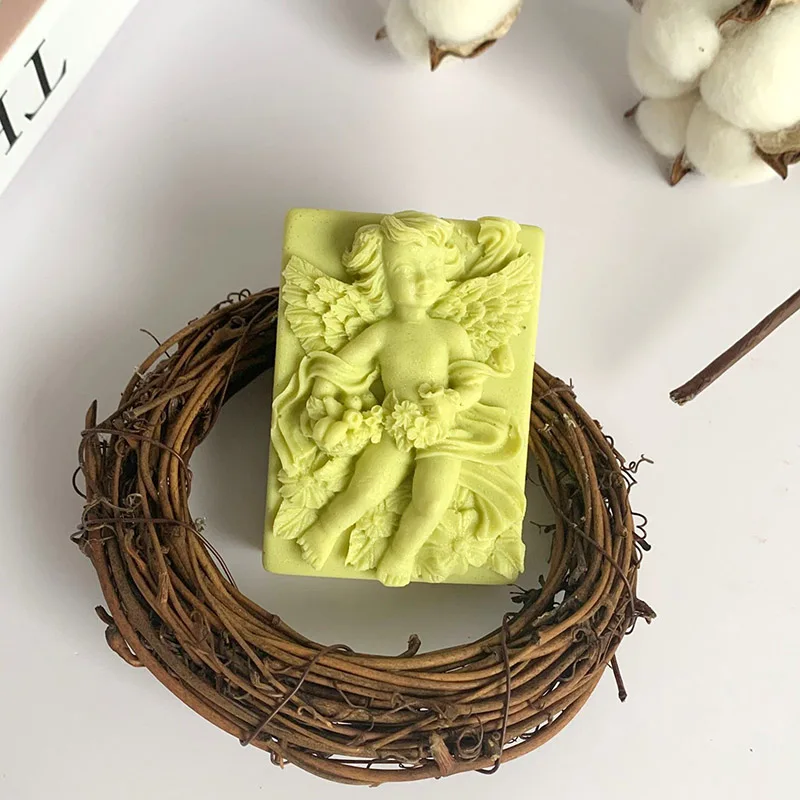 7x5x3cm 3D силиконовые формы для мыла Ангел прямоугольное мыло формы DIY Искусно сделанные формы ручной работы формы для мыла - Цвет: 7x5x3cm