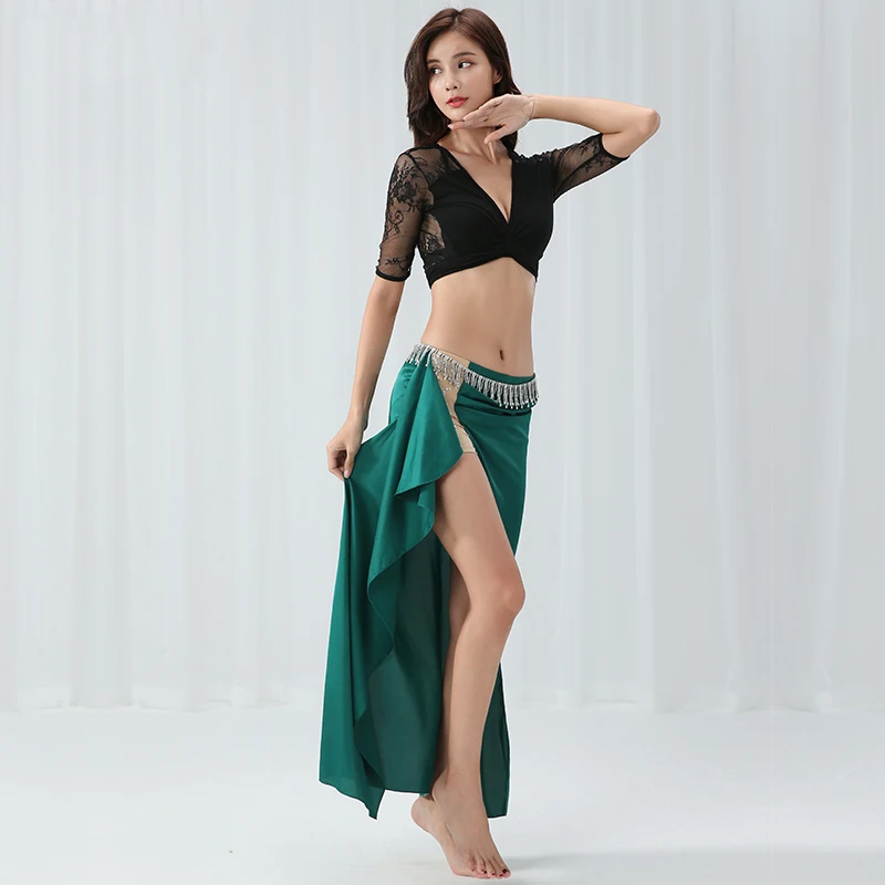 

New Belly Dance Costume Women Elegant Summer Belly Dance Practice Suit Professional Oriental Dance Performance Clothing DQL2114