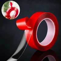 1roll 3 meters 0 8x15mm strong pet adhesive pet red film clear double sided tape no trace for phone lcd screen