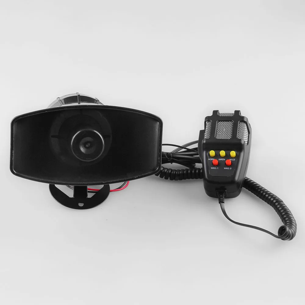 5-тоновая Автомобильная сирена автомобильный гудок с микрофоном звуковая