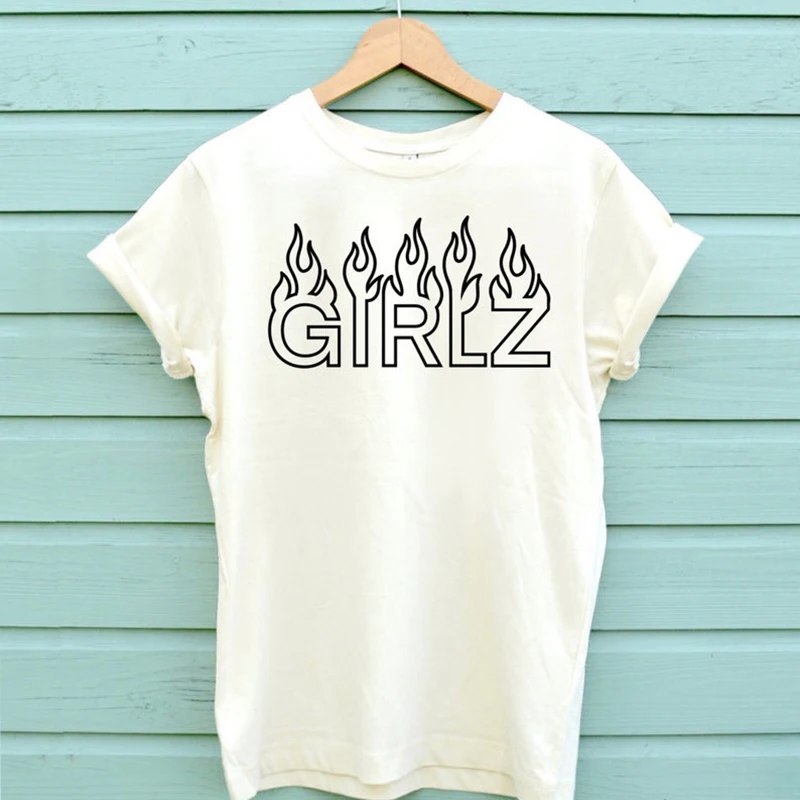 Женская футболка с графическим принтом Girlz Стильная хлопковая Футболка