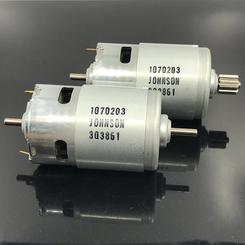 Джонсон RS 775 двигатель с угольной щёткой двойной вал постоянного тока 12 В 18500