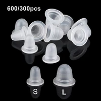 600300pcs small size disposable soft silicone tattoo ink cup caps pigment holder container for tattoo microblading