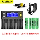Зарядное устройство LiitoKala Lii-S8 для литий-ионных аккумуляторов 3,7 в, 18650 в, AA, NiMH, 1,2 в, 3,2 + Li-FePO4, Lii-48S, 21700 мА  ч