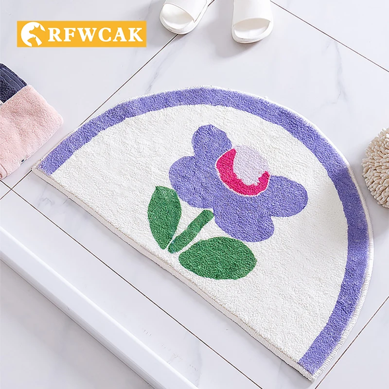 

Modern High Velvet Bathroom Door Absorbent Floor Mat Simple Household Hand Washing Bathroom Non-slip Mat Bedroom Entrance Carpet