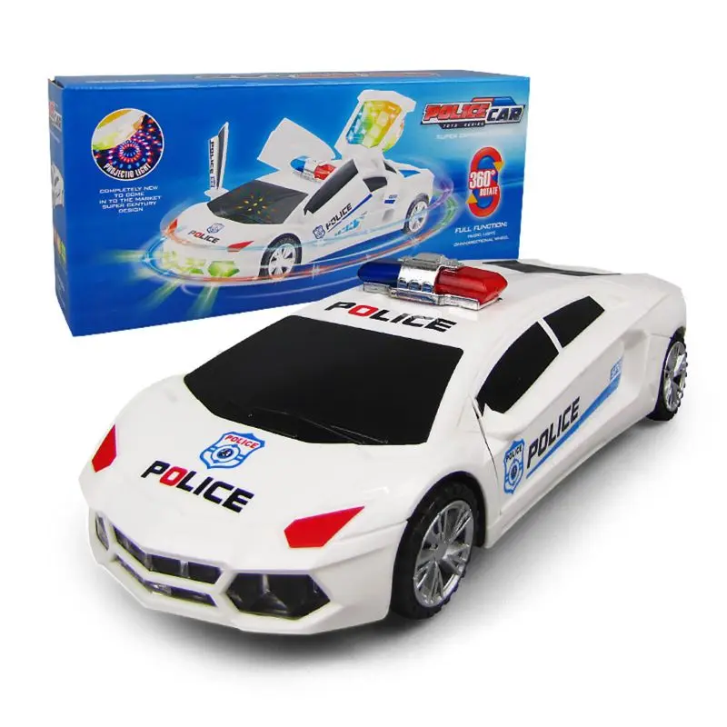 

Bump & Go Electric Police Car Live Action Deformation Toy with Lights and Sounds for Boys Girls Kids