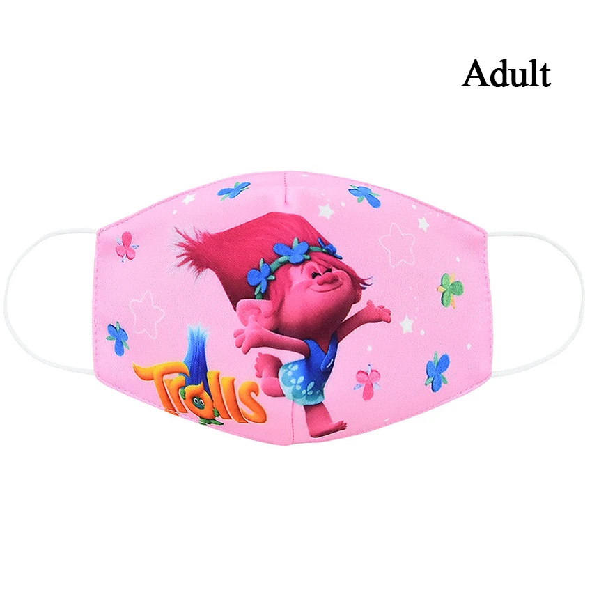Маскарадная маска для детей с изображением троллей и Маков многоразовая