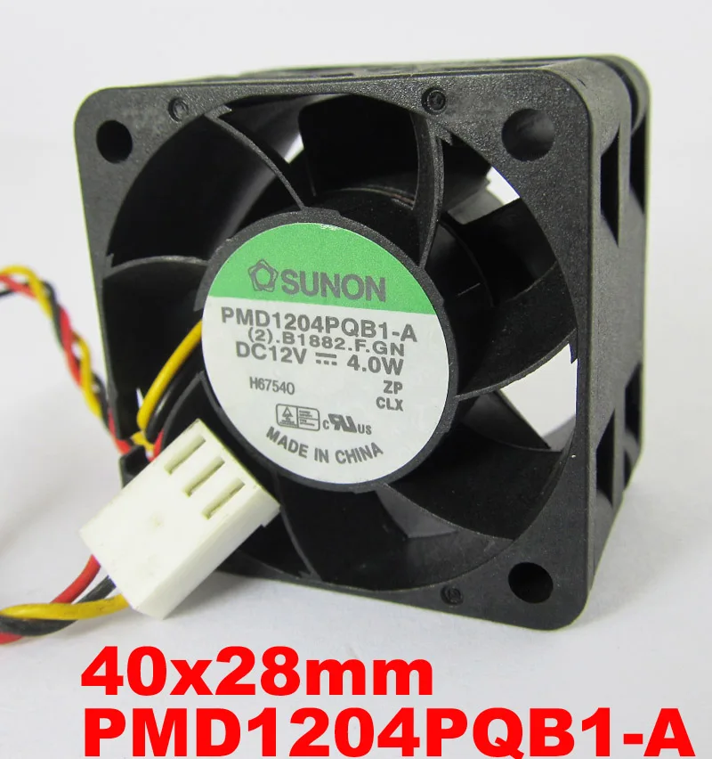 Бесщеточный вентилятор постоянного тока 3 контакта 1 шт. SUNON PMD1204PQB1-A 40 мм x 28 4028 12 В 4