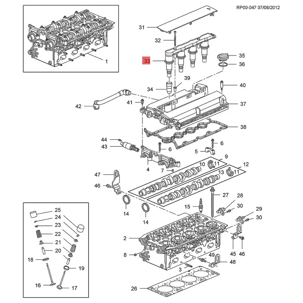 

Convenient 55570160 Car Ignition Coil Durable Practical Stable And Safe Car Double Cylinder Ignition Coil