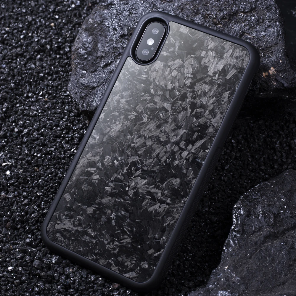 

For iPhone X XS XR XS MAX Case Cover 100% Business Real Forged Carbon Fiber Case for iPhone X XS Mobile Case - New Style