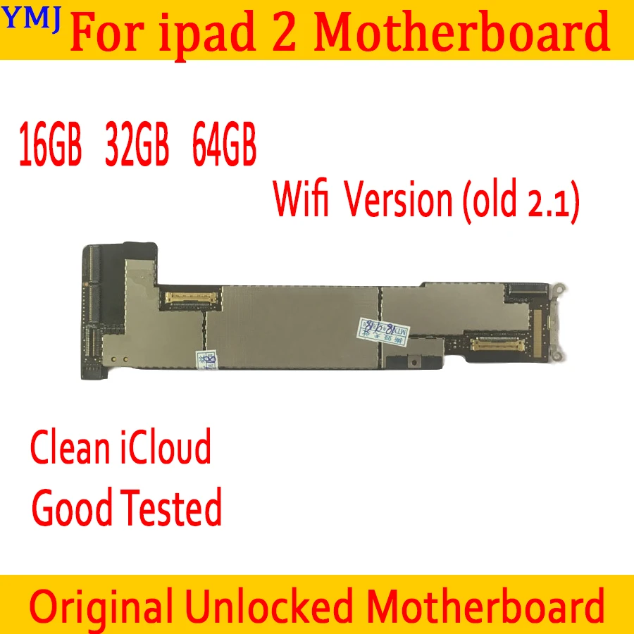 16 Гб/32 ГБ/64 ГБ для iPad 2 материнская плата с бесплатным iCloud 100% Оригинал