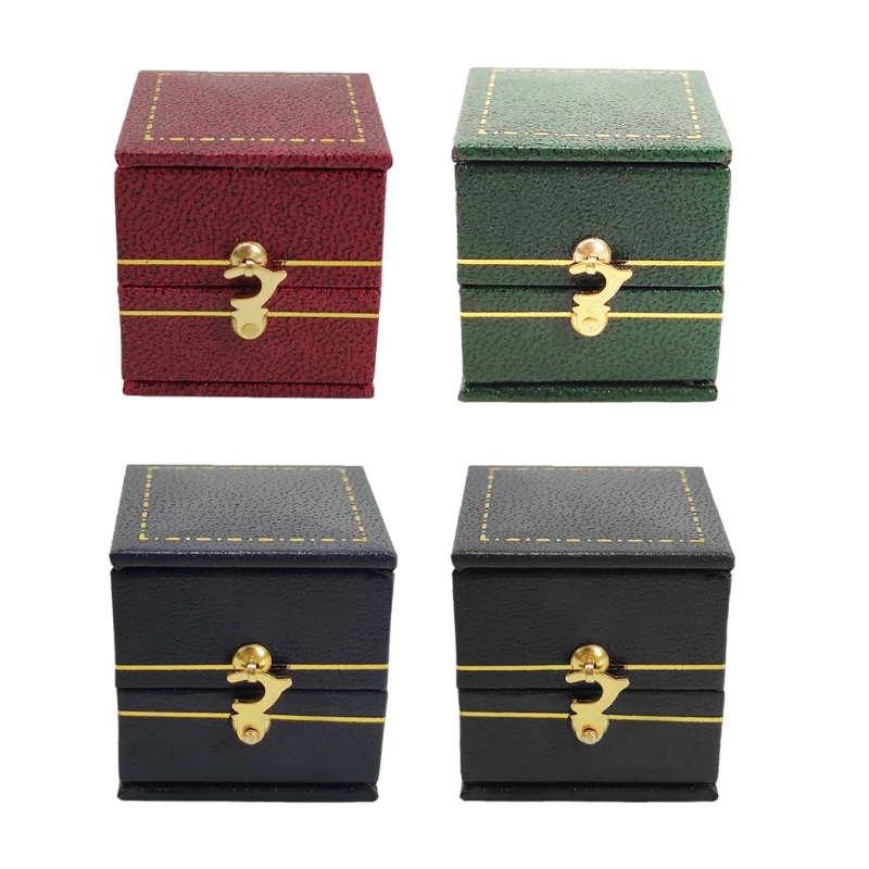 

PU Leather Ring Box Luxury Jewelry Ring Boxes Jewelry Storage Case for Proposal Engagement Wedding Wedding Anniversary