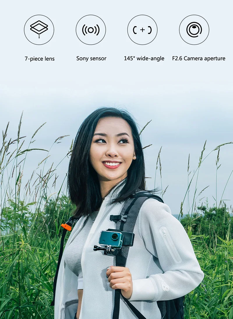 Xiaomi Mi Seabird 4K Экшн-камера 4 k/30FPS Hisilicon Hi3559 wifi Подводная Водонепроницаемая спортивная видеокамера