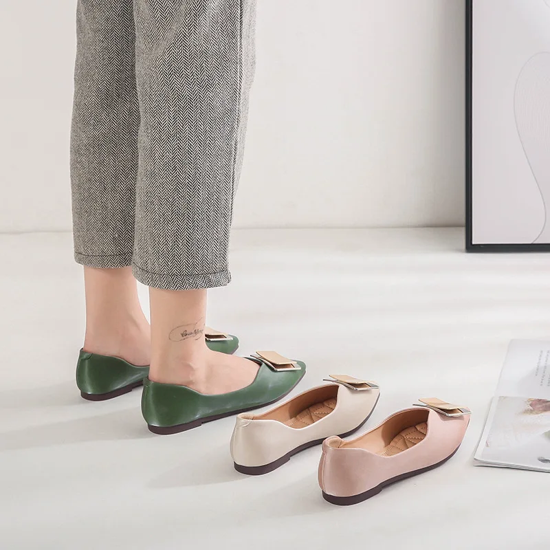 Женские мокасины на плоской подошве с острым носком|Обувь без каблука| |