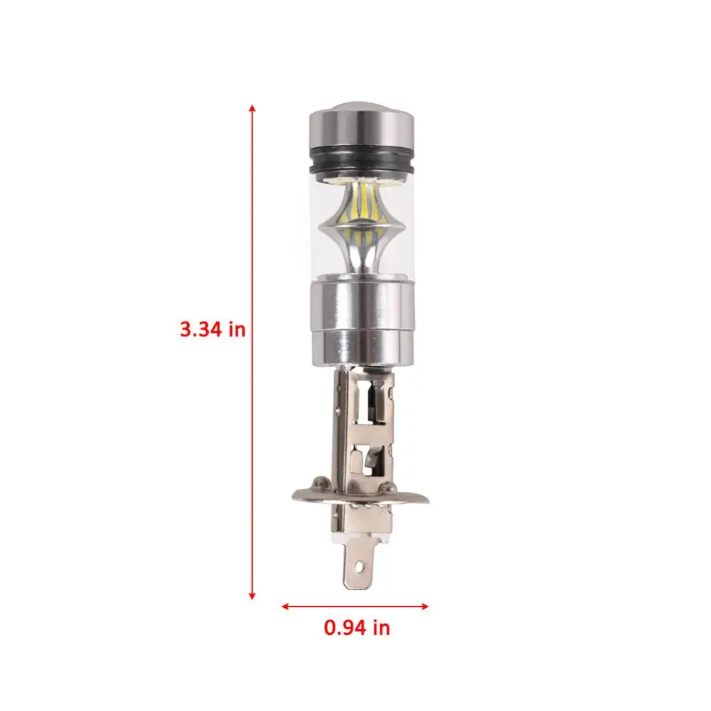 Автомобильные светодиодные противотуманные фары H1 100 Вт белые 12 24 В 20 smd проектор