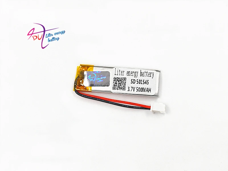 JST 2.54mm 2pin 501545 500mAh 501646 3.7V lithium polymer battery recording pen business | Электроника
