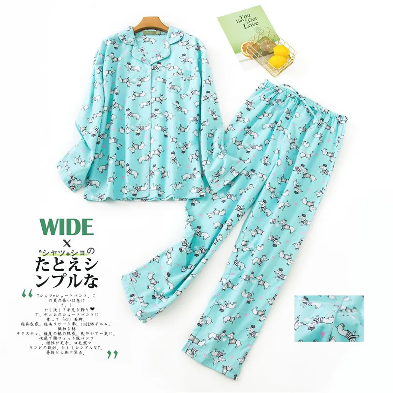 Новинка 2020 женская пижама с длинным рукавом и длинными брюками пижамный комплект