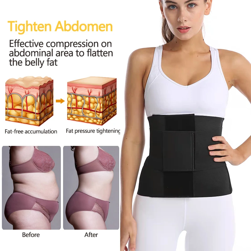 Women Slimming Waist Trainer Body Shaper Tummy Control Trimmer Sweat Sauna Bandage Wrap Snatched Belt Workout Corset Shapewear