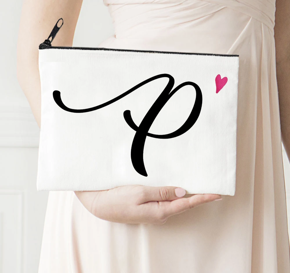 

Personalized Bridesmaid Pouch Bride Makeup Bags Cute Storage Bag Cosmetic Bags Bridesmaid Proposal Gift Day of Wedding