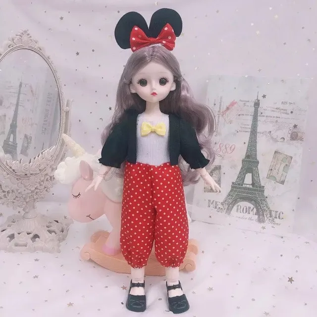 

New BJD Doll 30 cm Girl Gift 23 Removable Joints 3D Eyes Doll with Clothes Shoe Set 1/6 DIY Girl Toy Doll Children Birthday Gift