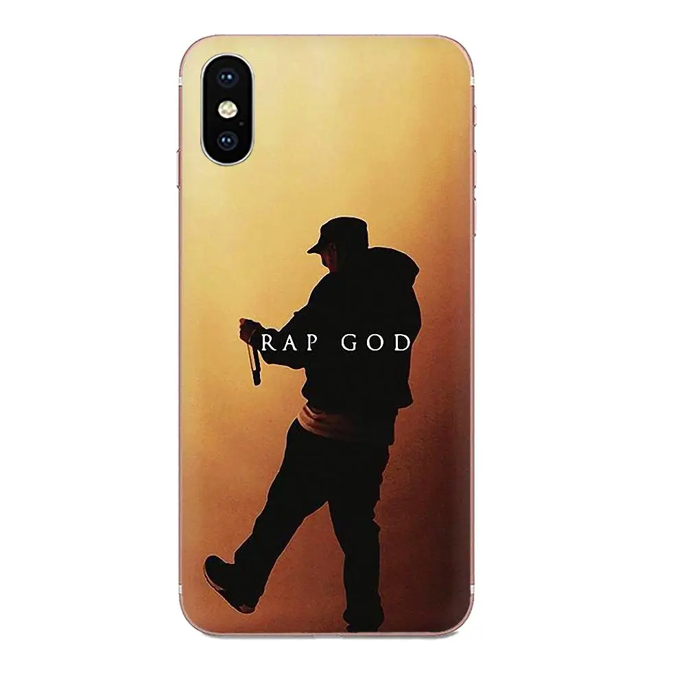 as picture Мягкий чехол для телефона Apple iPhone 11 Pro X XS Max XR 4 4s 5 5C 5S SE 6 6S 7 8 Plus хип-хоп Rapper Eminem - Цвет: as picture