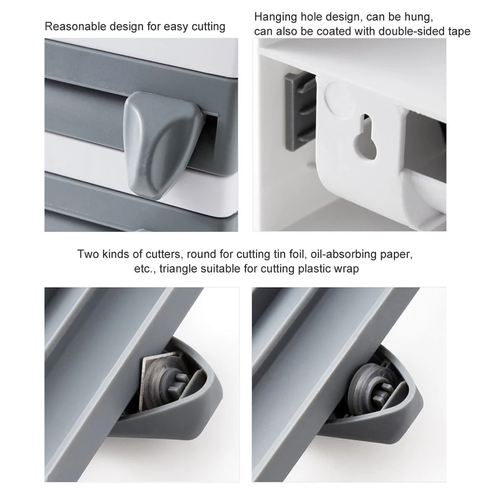 

Multi Function Film Storage Rack Wall-Mounted Paper Towel Holder Plastic Wrap 15" Kitchen Storage can CSV