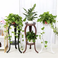2 layer metal pot stand plants stand flower shelf rack succulent indoor outdoor pot holder for living room balcony garden
