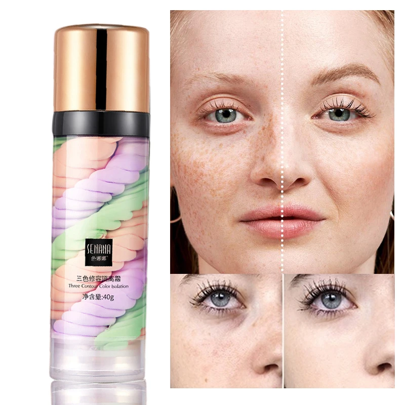 Тональный крем для макияжа одношаговый праймер Радужный триколор до молока