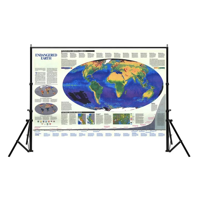 Карты мира atlase 225*150 см, карта света и принты для гостиной, офиса, школы, культуры и образования от AliExpress WW